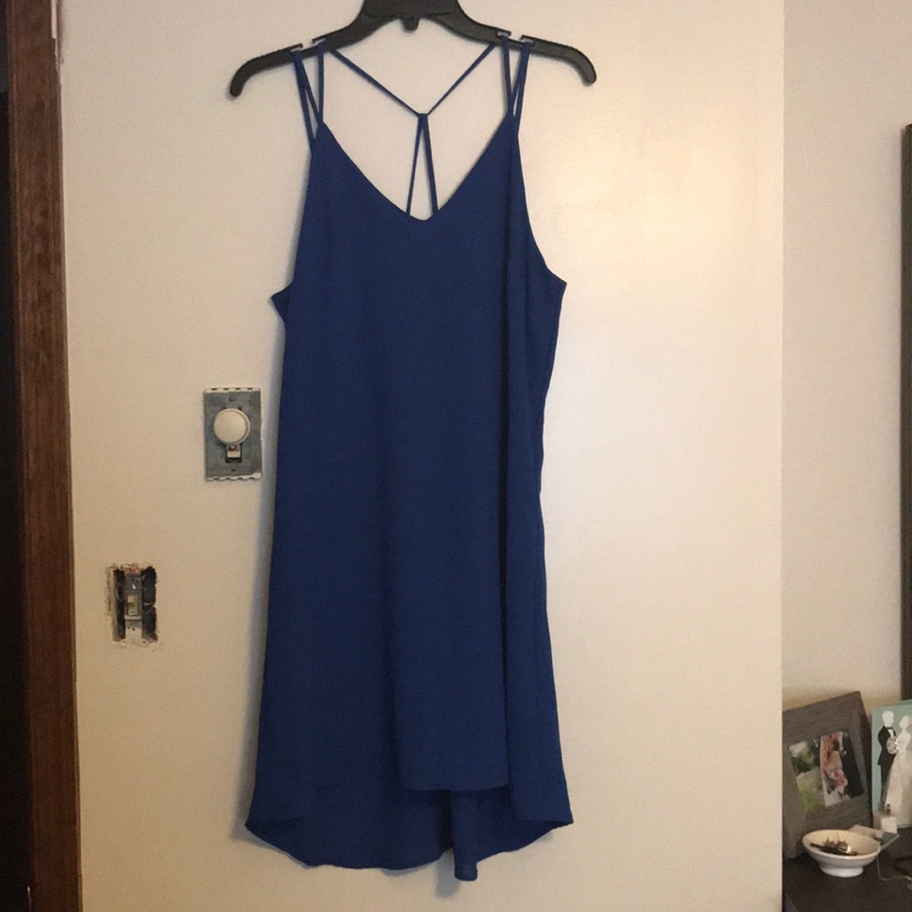 Royal blue midi dress